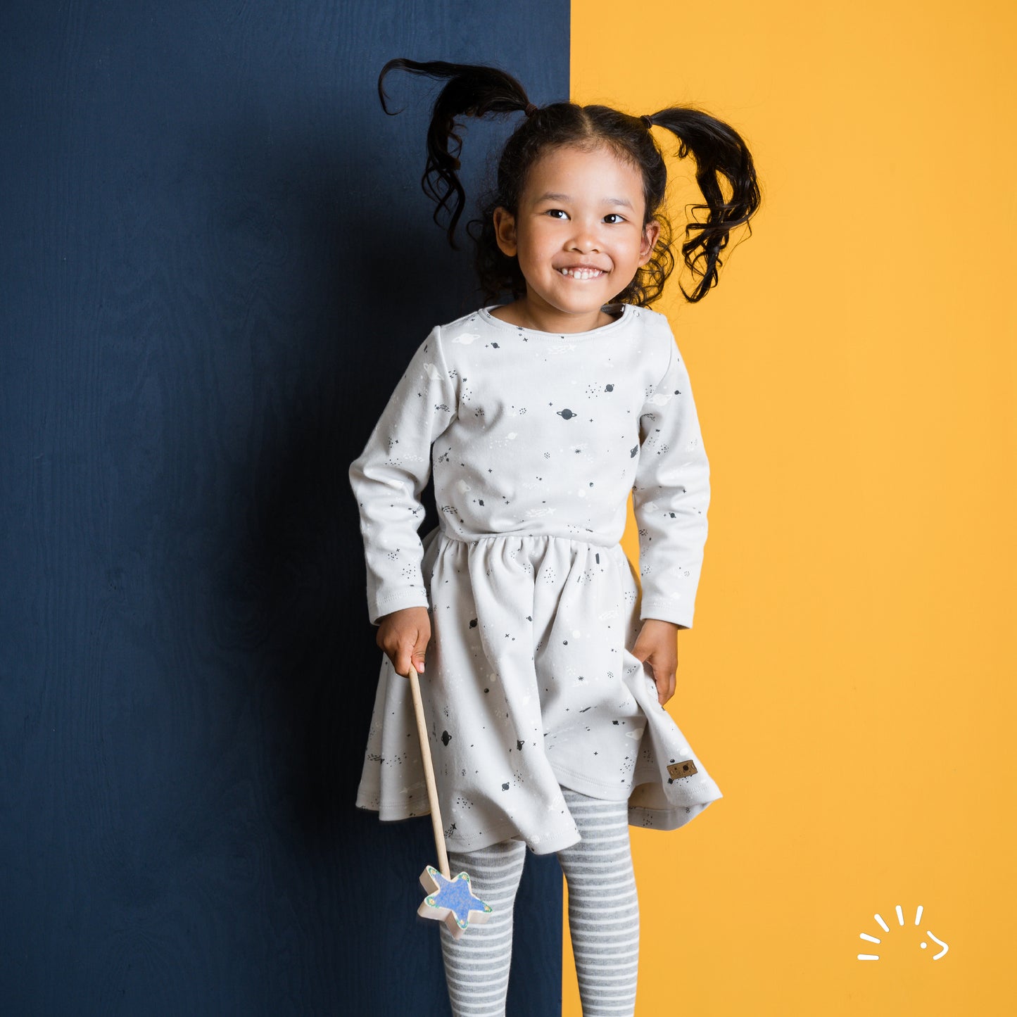 Popolini | Kleid Langarm | Planets