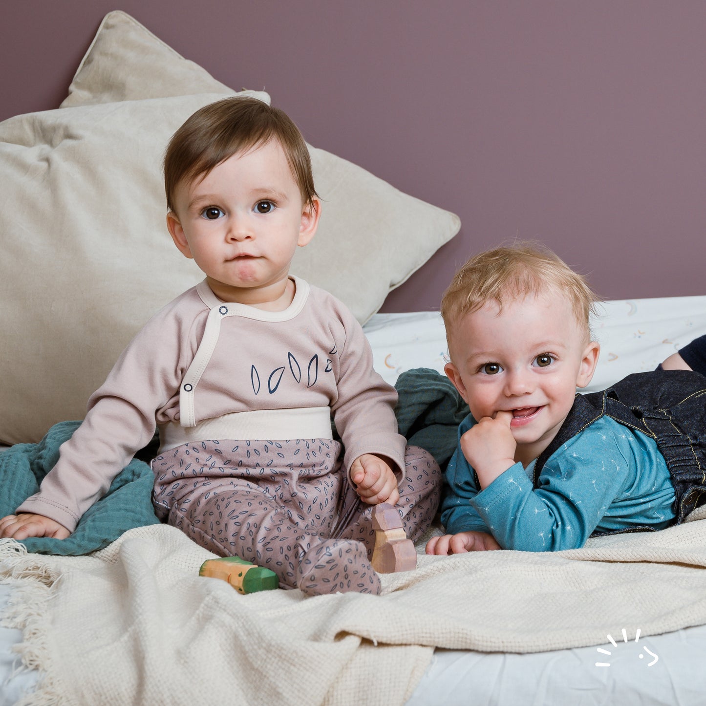 Popolini | Wickelhemd | Beige Melange