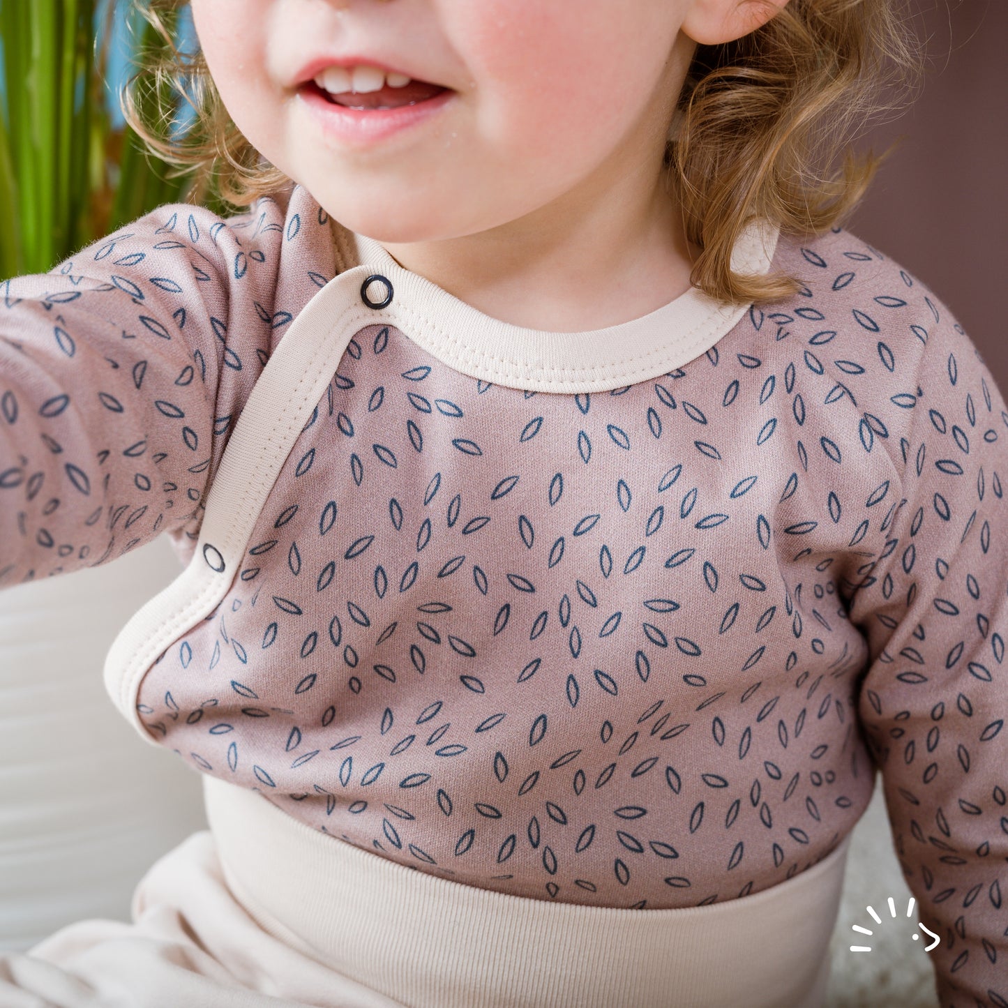 Popolini | Wickelhemd | Beige Leaves