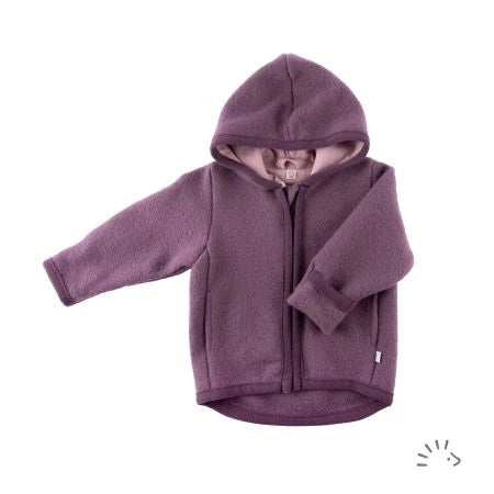 Popolini | Wollwalkjacke mit Kapuze | Mauve