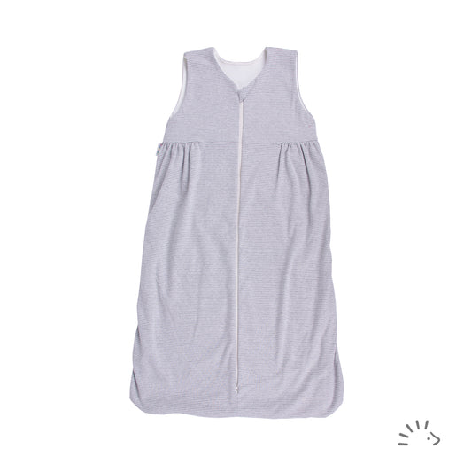 Popolini | Schlafsack ohne Arm | Grau-Ecru gestreift