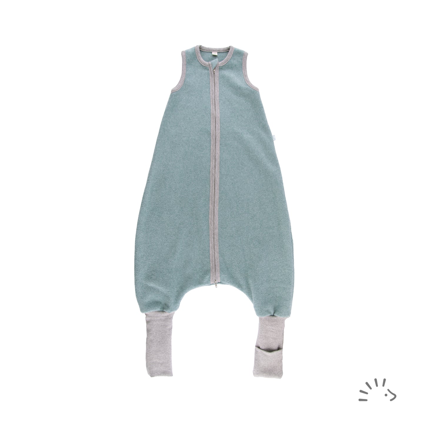 Popolini | Schlafsack mit Füßen | Teal Mélange