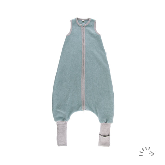 Popolini | Schlafsack mit Füßen | Teal Mélange