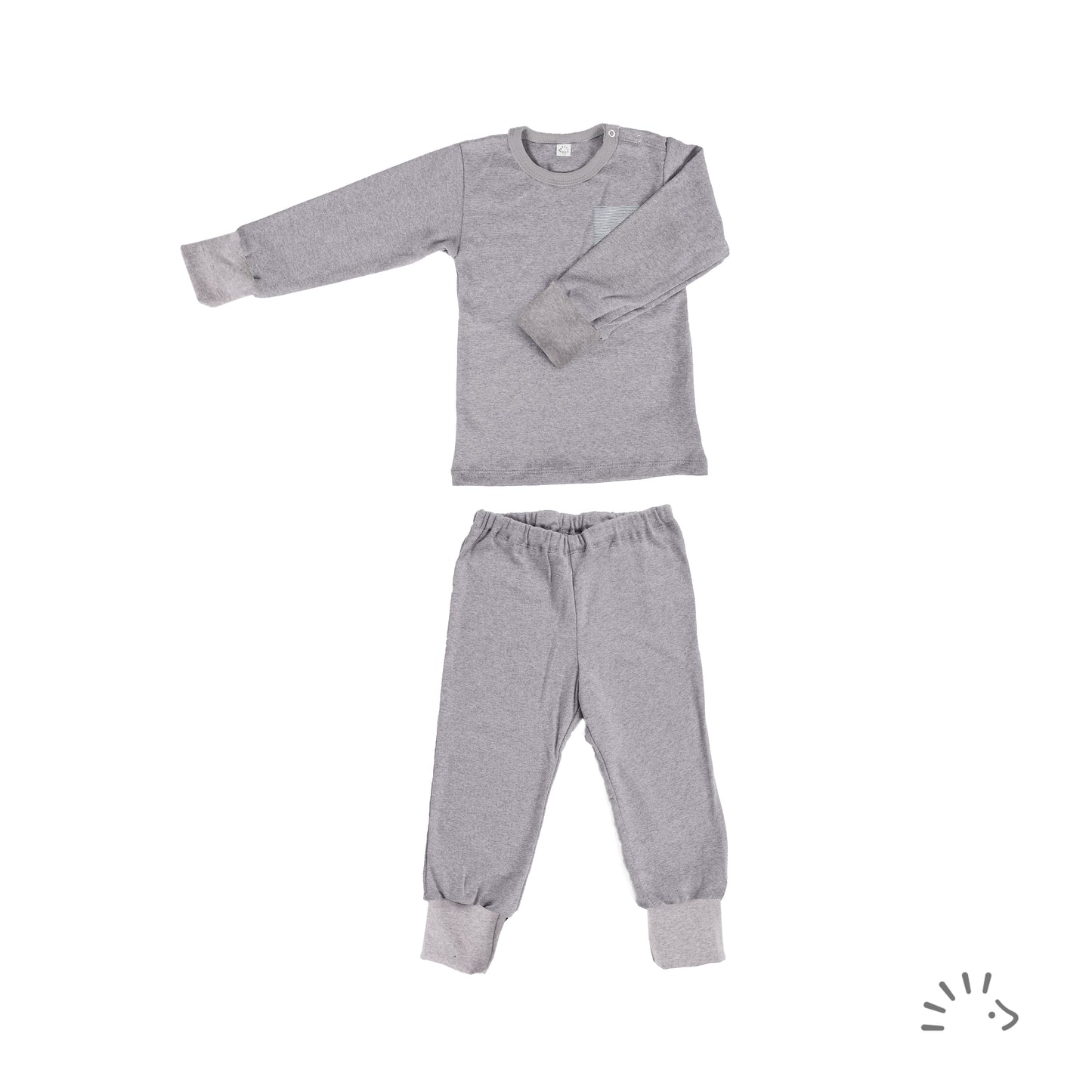 Popolini | Pyjama langarm | Grau