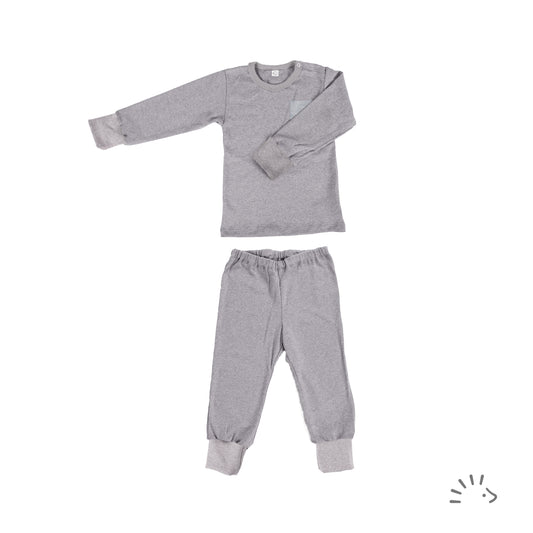 Popolini | Pyjama langarm | Grau