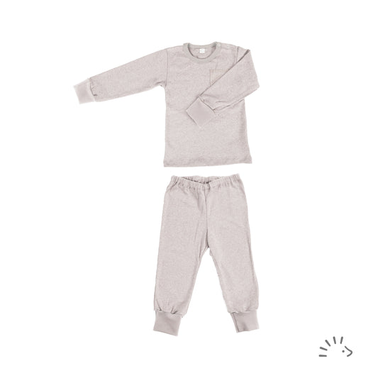Popolini | Pyjama langarm | Beige Melange