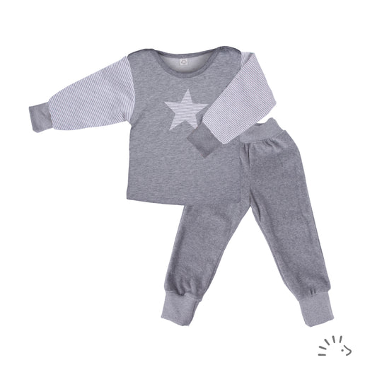 Popolini | Warmer Pyjama | Grau