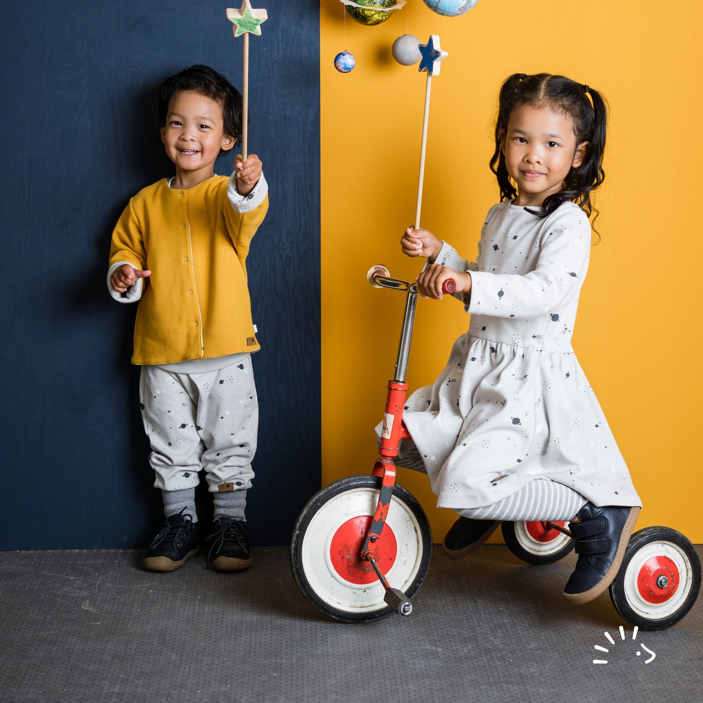 Popolini | Kleid Langarm | Planets