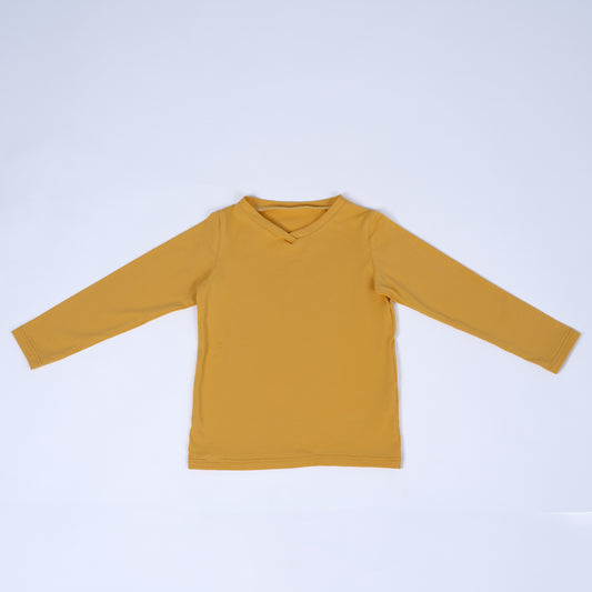 Paua Kids | Unisex Langarm-Shirt Gelb | Bio-Baumwolle