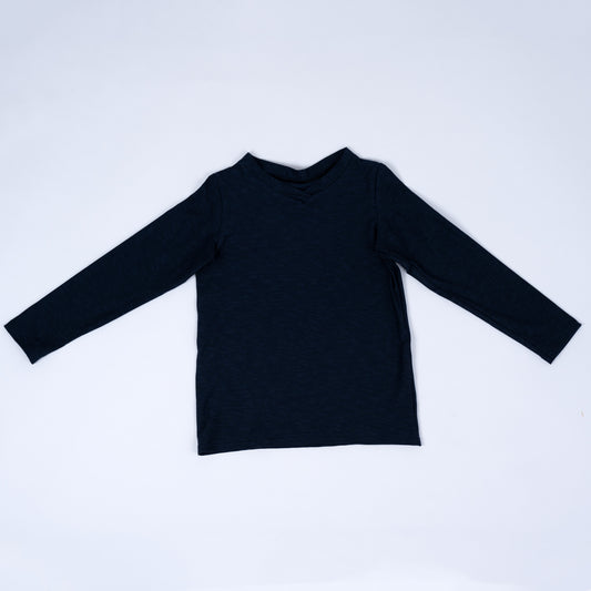 Paua Kids | Unisex Langarm-Shirt Marine | Baumwolle & Lyocell