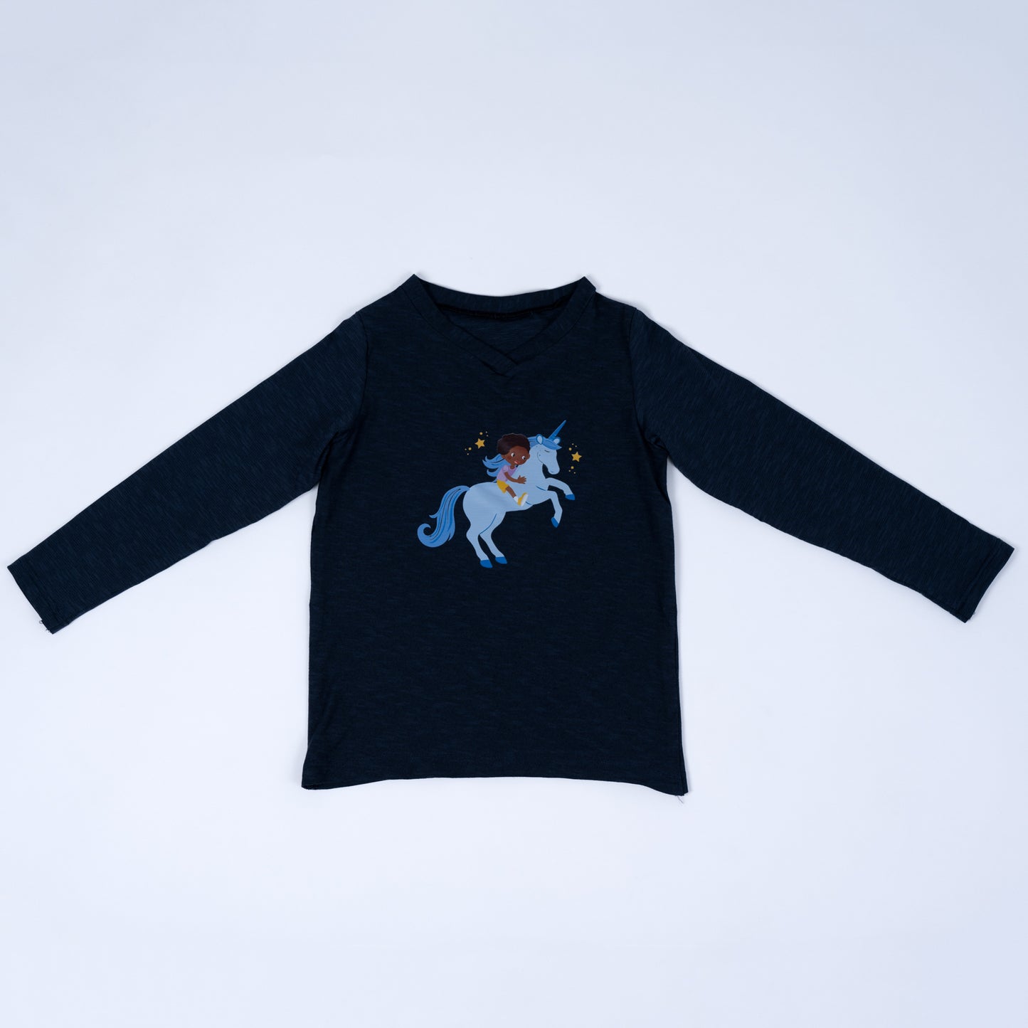 Paua Kids | Unisex Langarm-Shirt "Einhorn" | Baumwolle & Lyocell