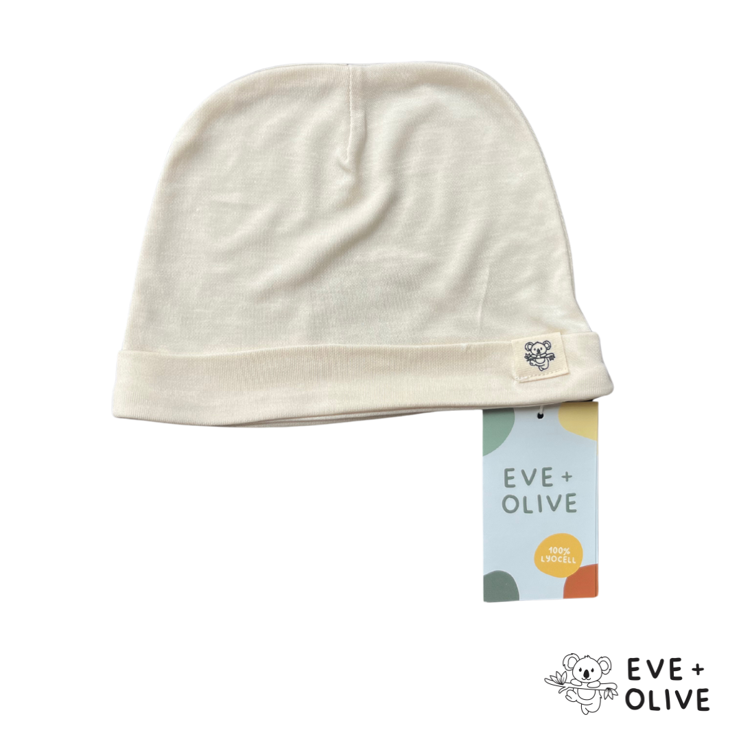 Eve & Olive | Baby Mütze | Cute Beige | 100% Lyocell